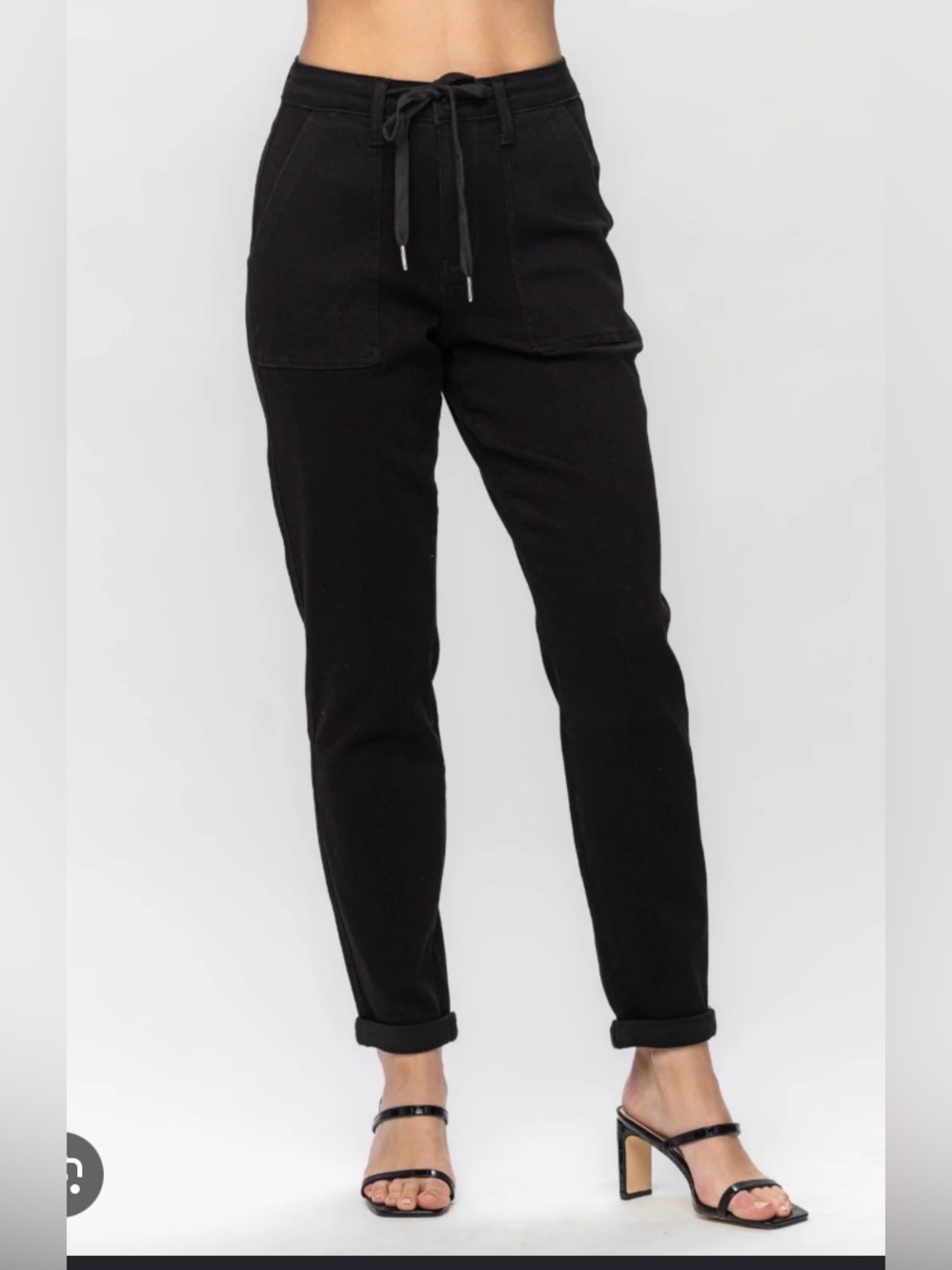 Judy Blue Black Tie Front Jeans